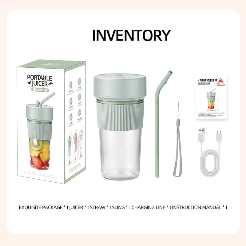 Mobie 350ml Personal Smoothie Blender Portable Juicer For Travel Office Gym K5