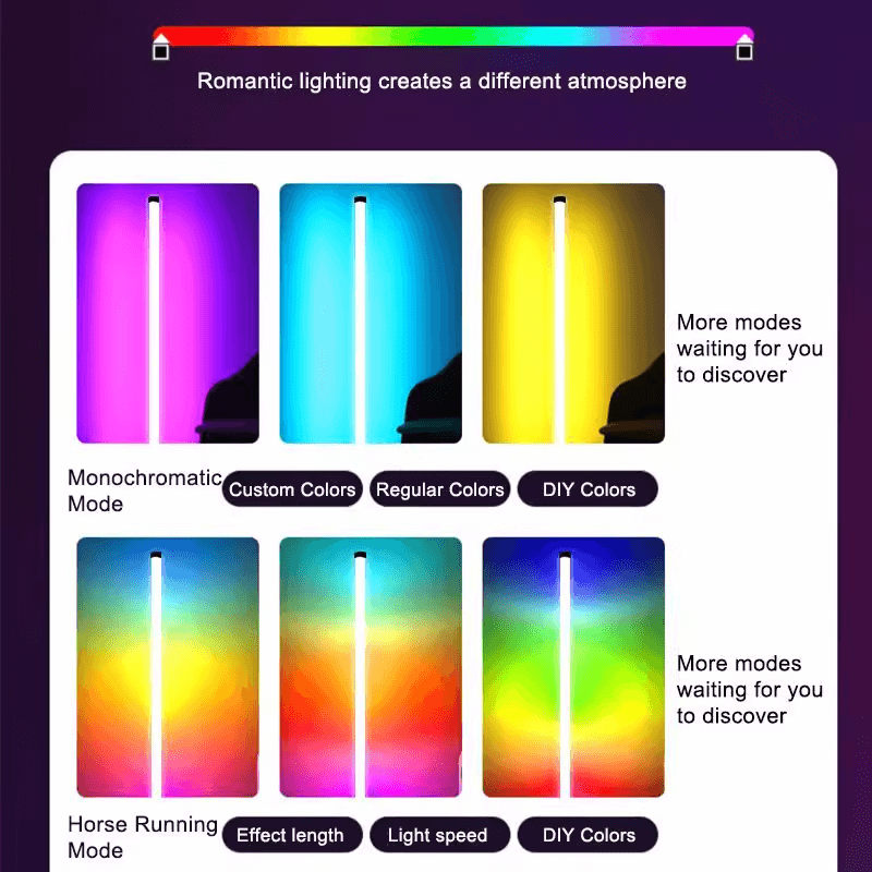 Mobie RGB Smart Floor Lamp with Sound Sync App and Remote Control