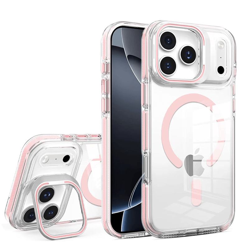 iPhone 17 Pro Max Rita Series Invisible Kickstand Crystal Clear Magsafe Case