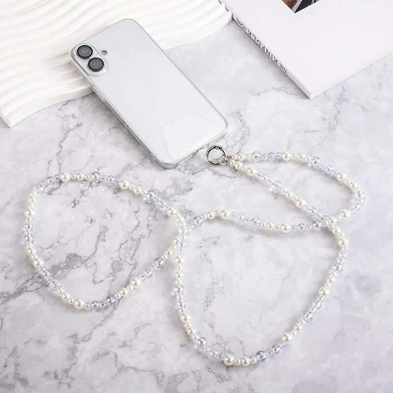 Mobie Elegant Pearl Phone Lanyard Anti Drop Neck Strap 61cm