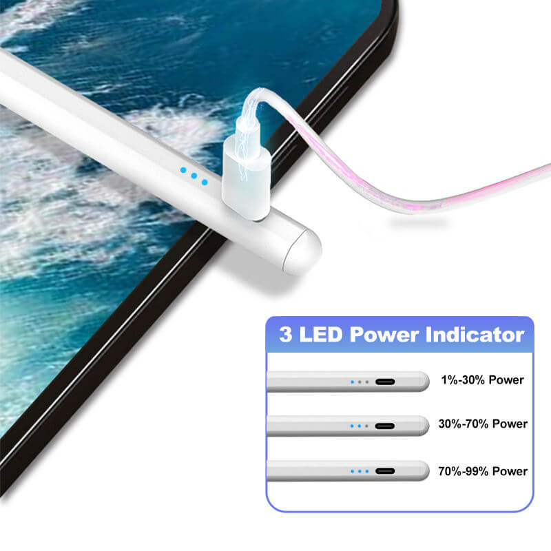 Mobie Magnetic iPad Stylus Pen with Real-Time LED Battery Display JD19-P
