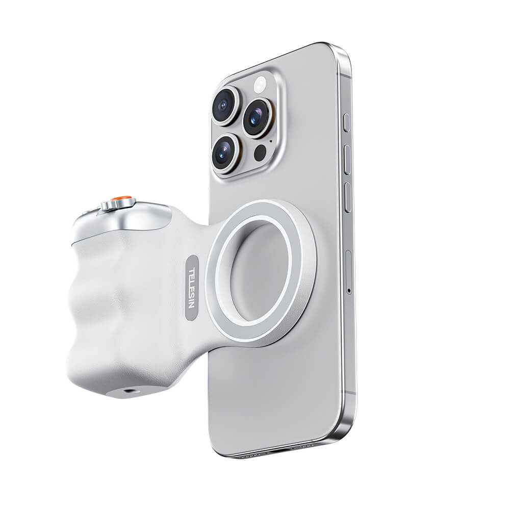 Telesin Fun Shot Magnetic Phone Camera Grip + C03 Magnetic Selfie Light