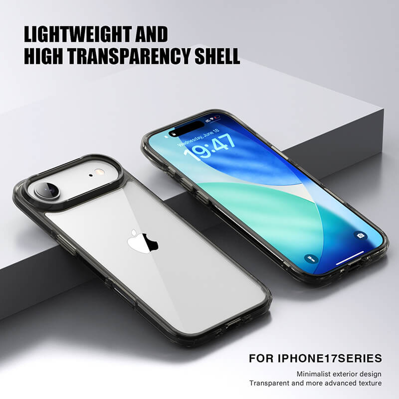 iPhone 17 Air Aurora Series Crystal Transparent Phone Case