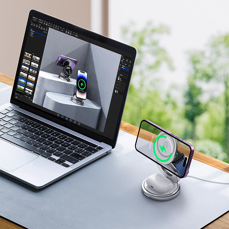 Mobie 3-in-1 Foldable Magsafe Wireless Fast Charger 15W