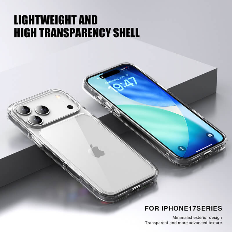 iPhone 17 Pro Max Aurora Series Crystal Transparent Phone Case