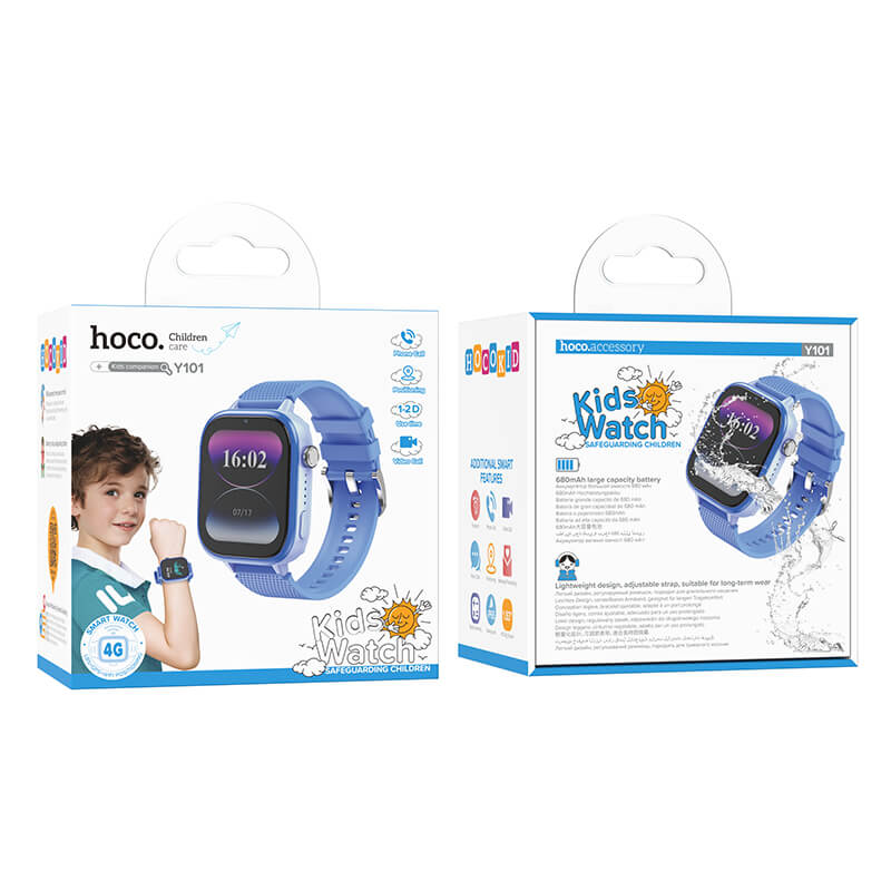 hoco. Kids Smart Watch 4G GPS Tracking Waterproof with Camera Y101 for All Ages 4-16