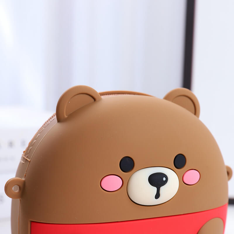 Little Bear Q Uncle Silicone Children's Crossbody Bags Coin Purse