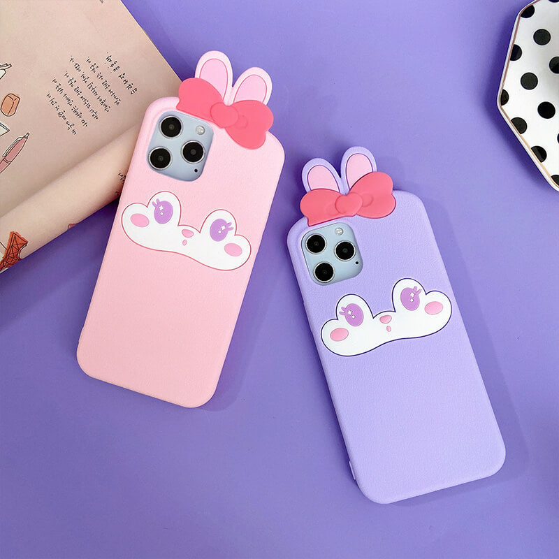 iPhone 14Pro Q Uncle Cute Bunny Silicone Phone Case