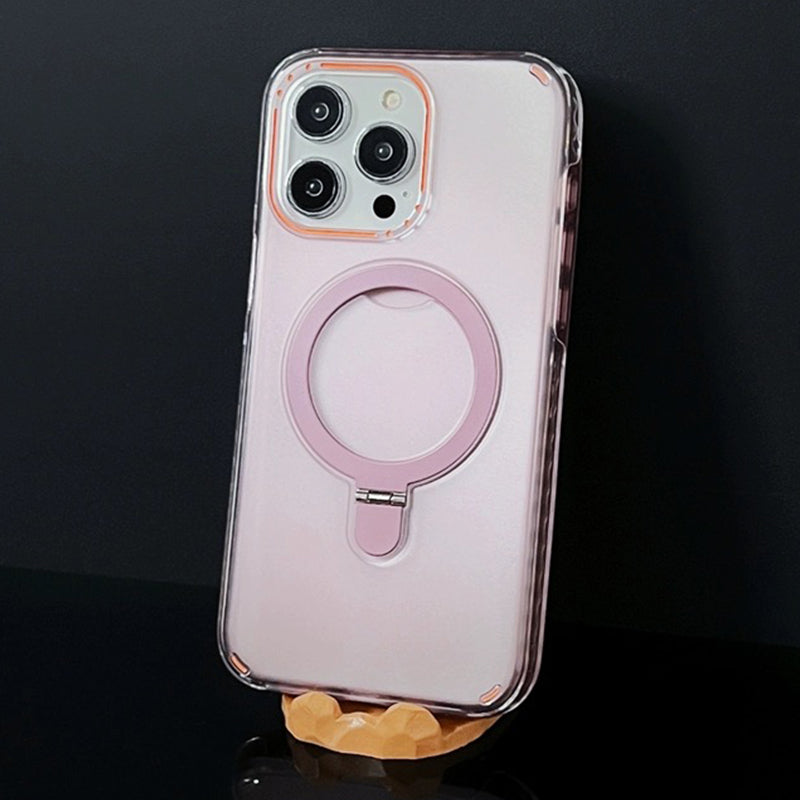 iPhone 15Pro Max Mobie Vibrant Series Matte Built-in Kickstand Magsafe Case