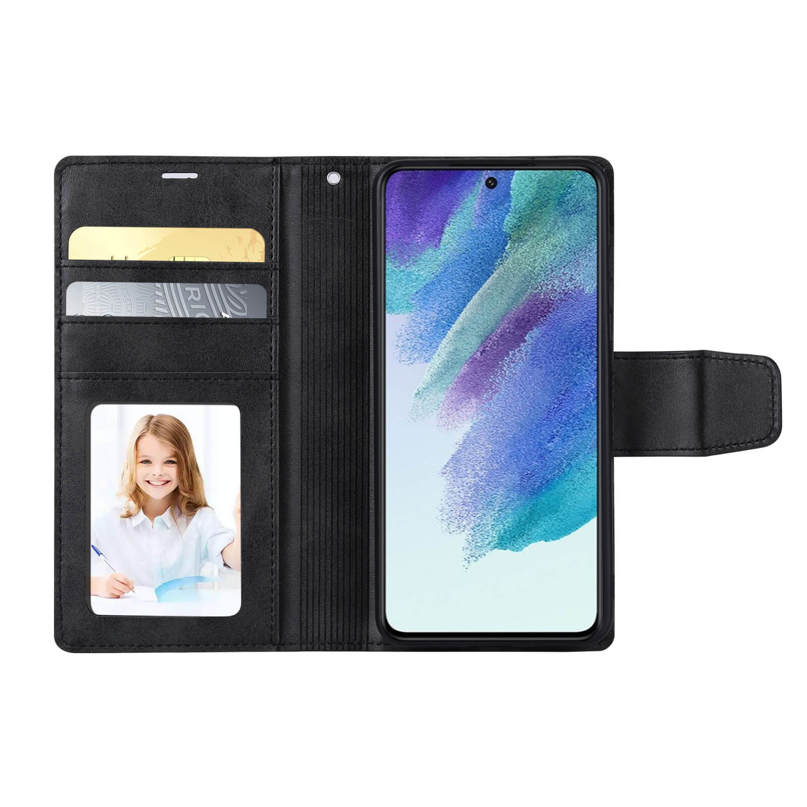 Hanman Miro Leather 2-in-1 Wallet Case with Magnetic Back Compatible with Samsung Galaxy S24 Plus 2024