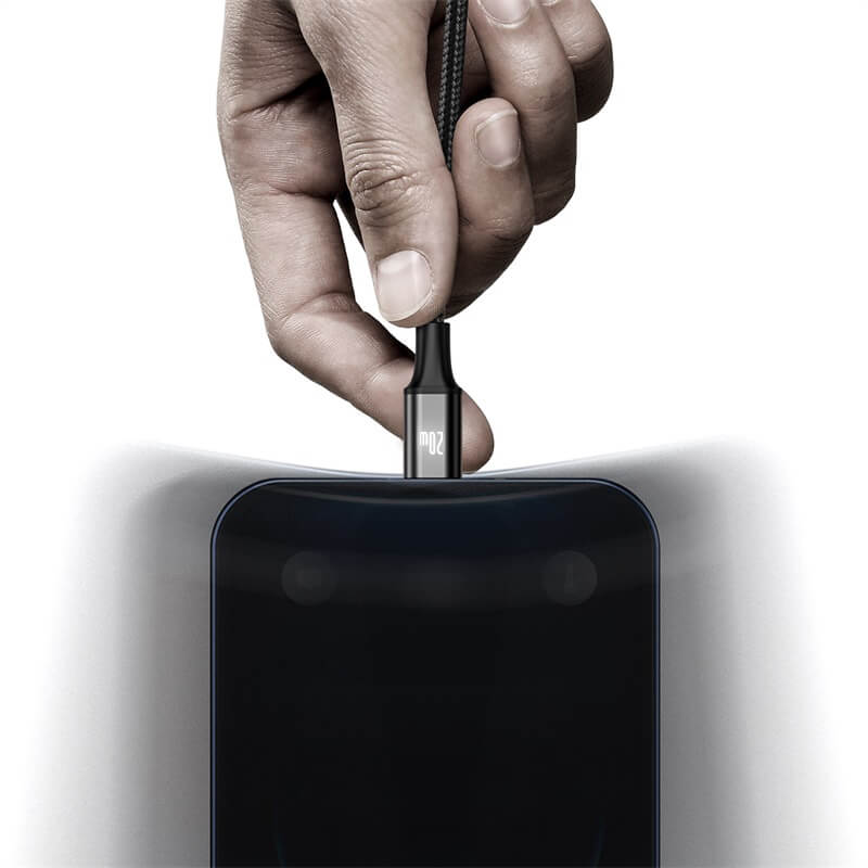 Baseus Rapid Series 3-in-1 Fast Charging Data Cable Type-C to C+L+C PD 20W 1.5m