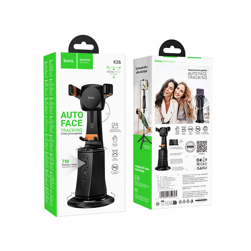 hoco Auto Face Tracking Phone Tripod 360° Rotation No Apps Needed K26