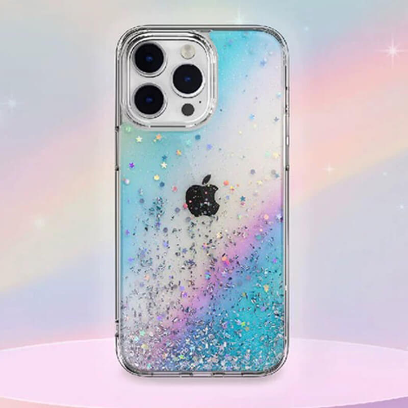 iPhone 12Pro Max DFANS Diamond Series Gradient Silver Foil Shockproof Case