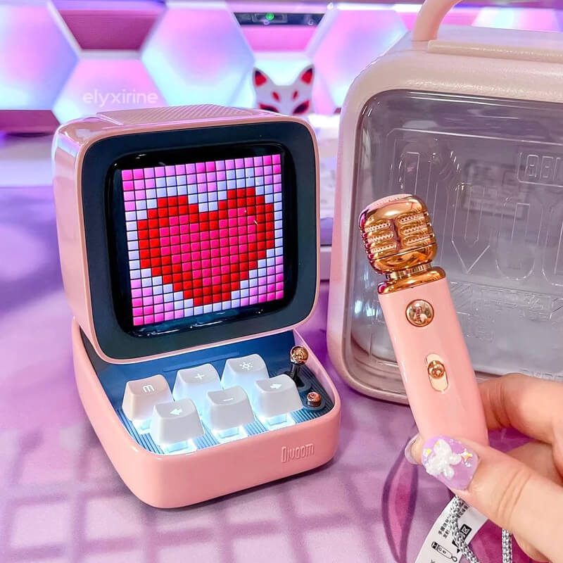 Divoom Ditoo-Mic Mini Karaoke Machine Pixel Art Bluetooth Speaker