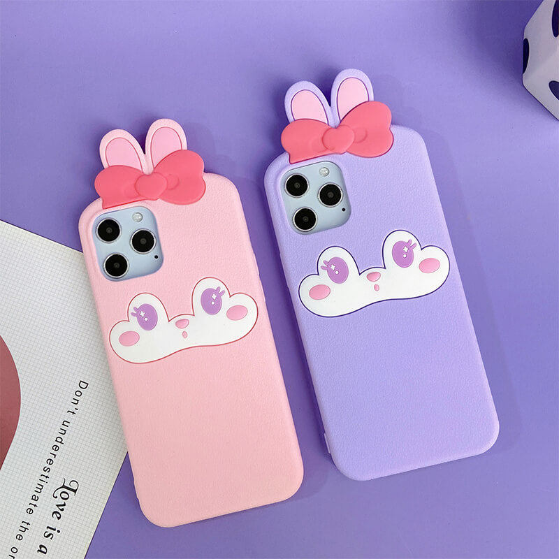 iPhone 12/12Pro Q Uncle Cute Bunny Silicone Phone Case