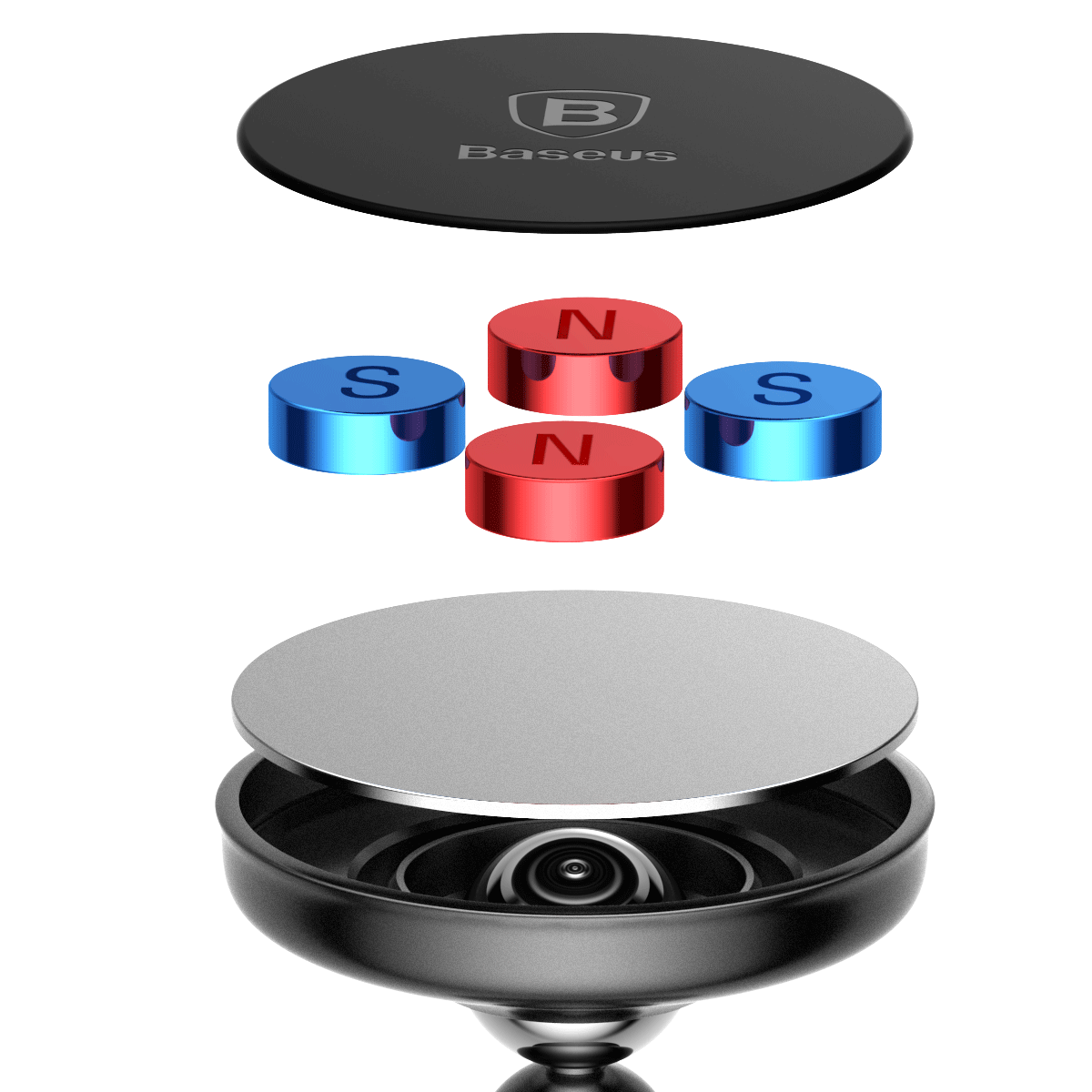 Baseus Bullet An On-board Magnetic Bracket Black SUYZD-01