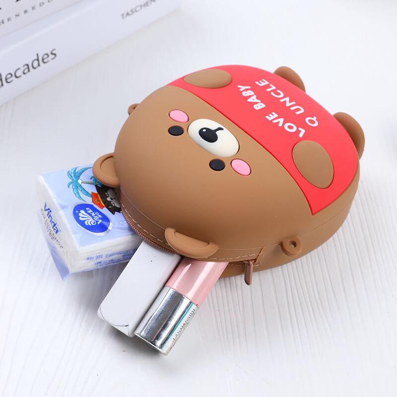 Little Bear Q Uncle Silicone Children's Crossbody Bags Coin Purse