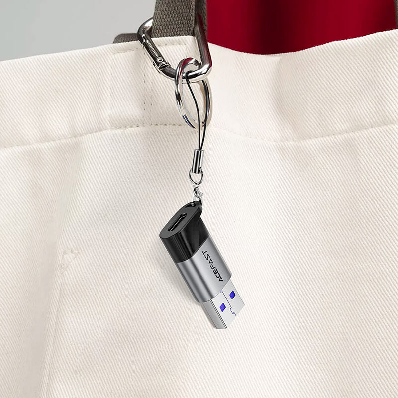 Acefast Type-C to USB-A Adapter 10Gbps Data Sync and 27W Charging Support J8