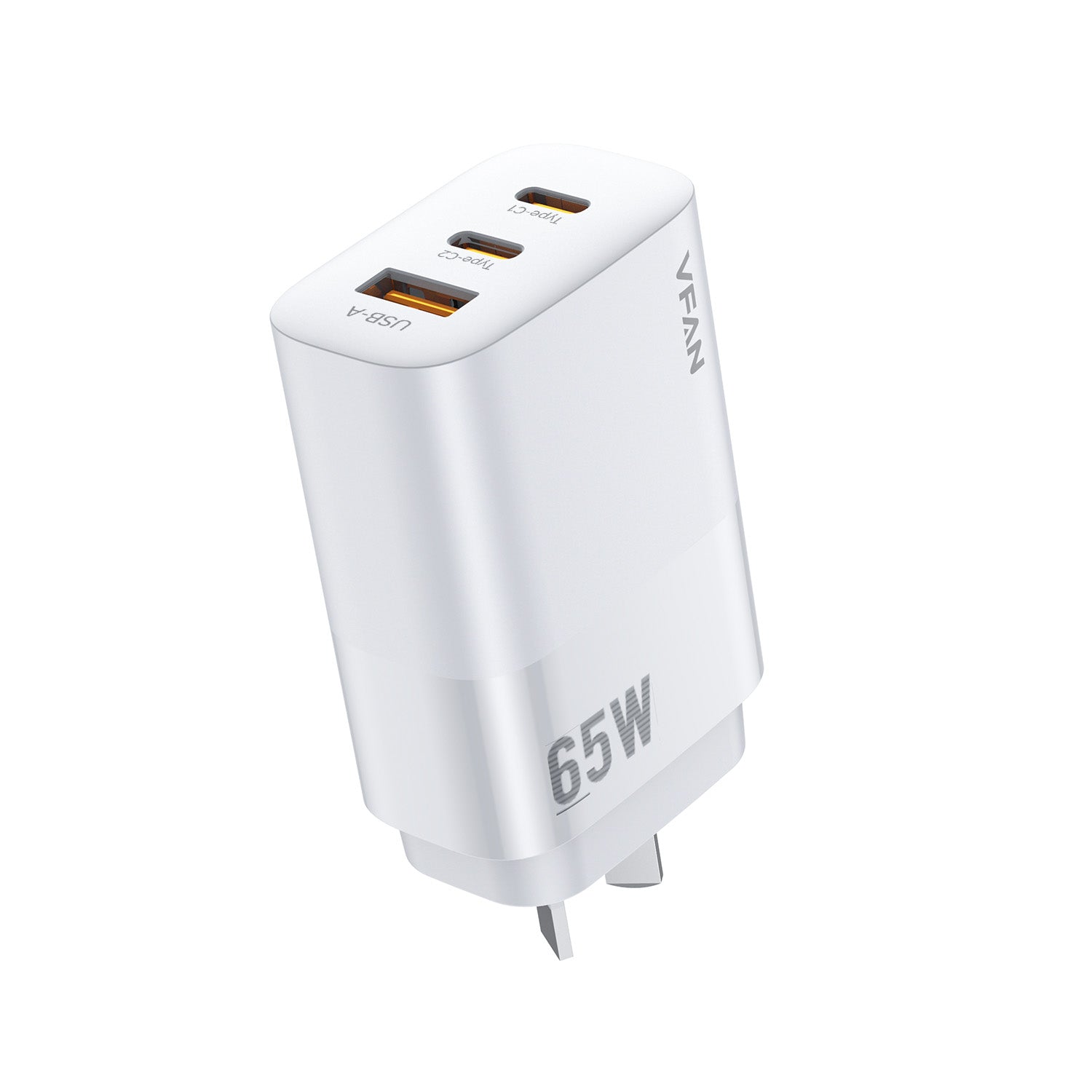 VFAN USB A+C PD 65W 3-in-1 GaN Ultra Fast Charger Plug MacBook Available AU7