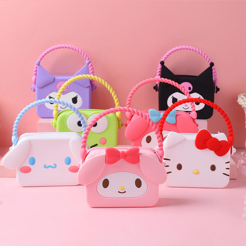Sanrio Q Uncle Children's Silicone Handheld Square Bag Hand Purse