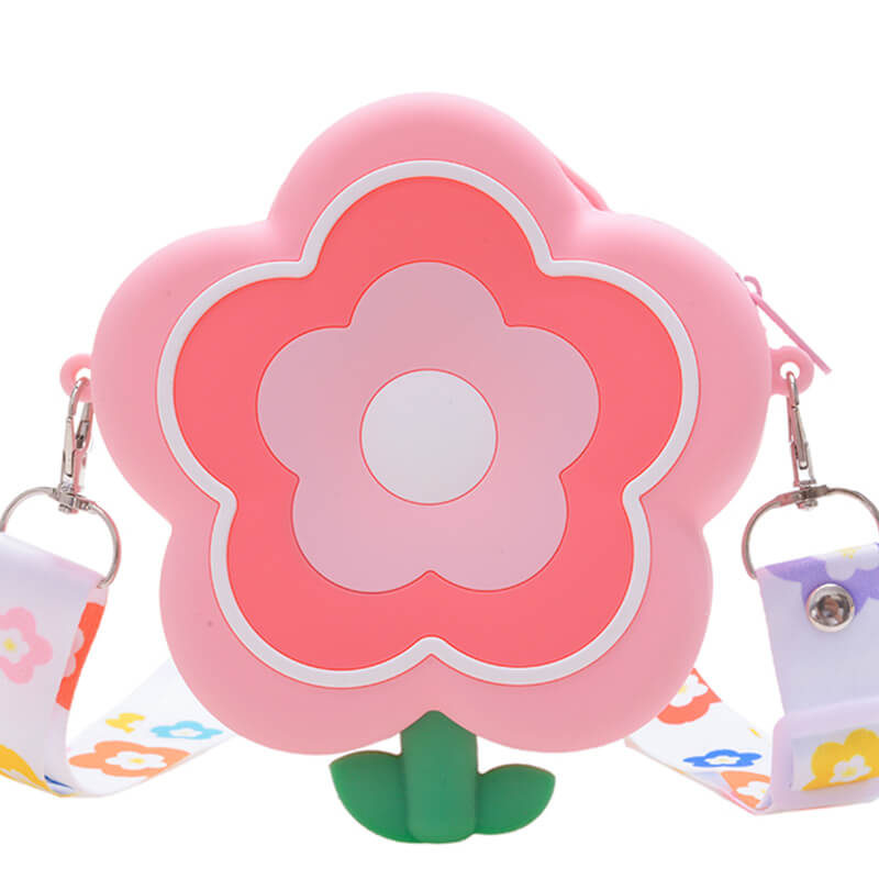 Flower Q Uncle Silicone Children's Crossbody Bags Phone Bag