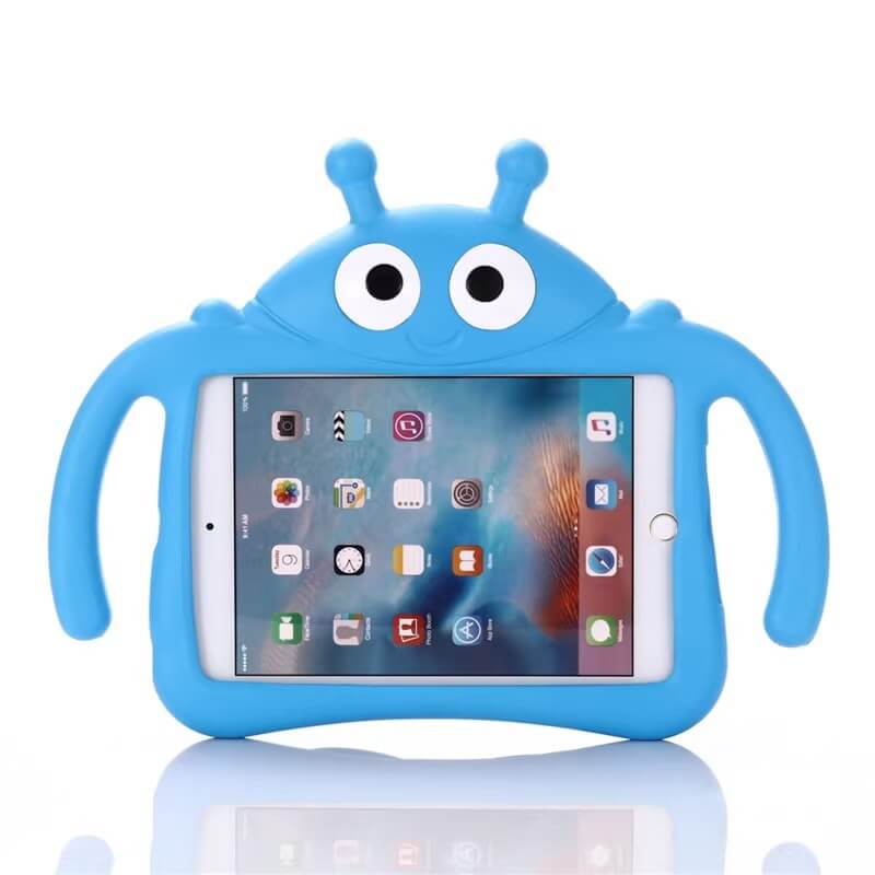 iPad 6th 9.7 2018 Durable Cute Ladybug kickstand Case with Dual Handles
