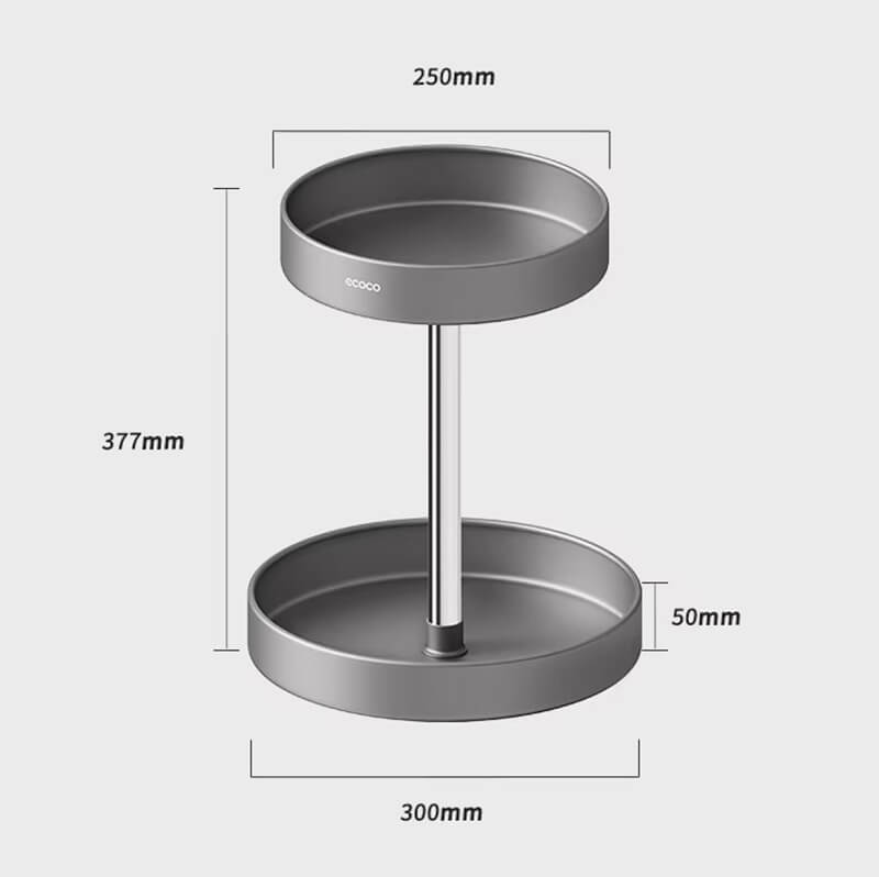 Mobie Multifunctional 360° Rotating Dual Layer Organizer Turntable E24106