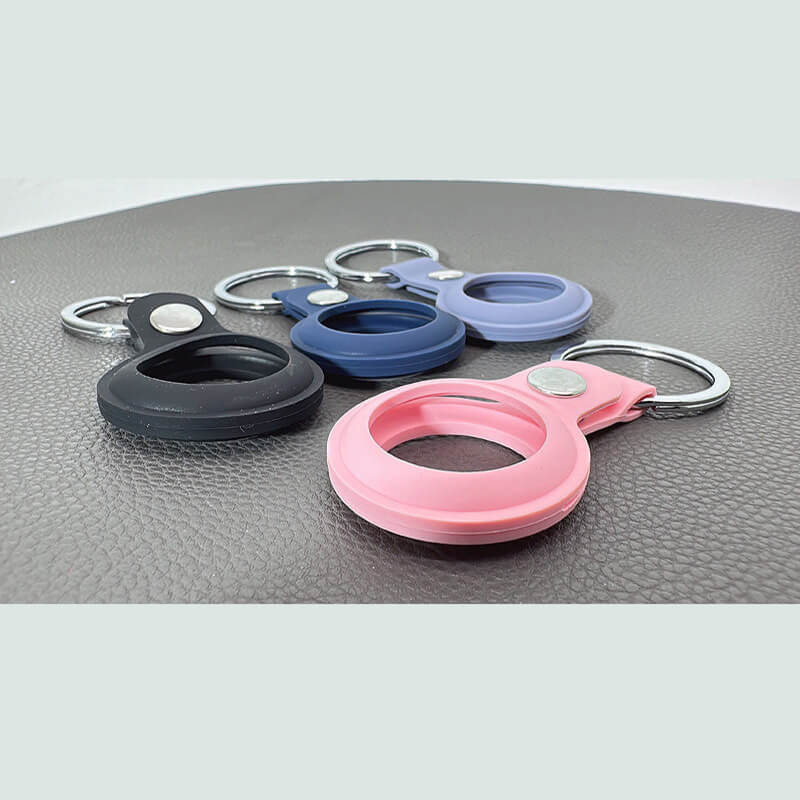 Mobie Apple Air Tag Silicone Holder with Keychain for Kids Pets Luggage
