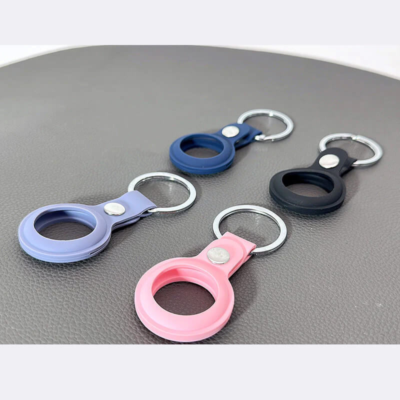 Mobie Apple Air Tag Silicone Holder with Keychain for Kids Pets Luggage