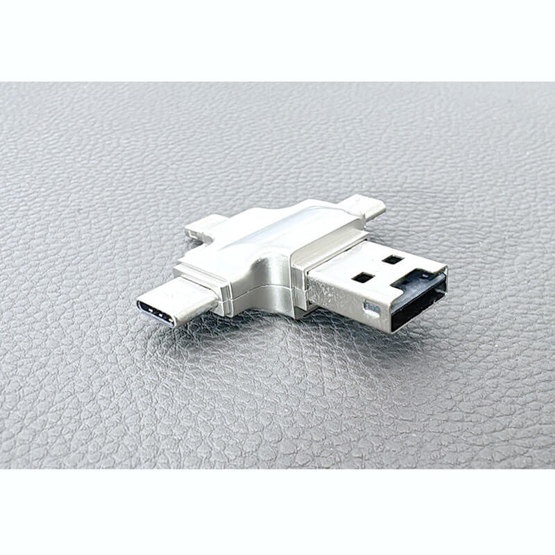 Mobie Universal Compatibility 4-in-1 Micro Lighting Type-C USB TF Card Reader SX86