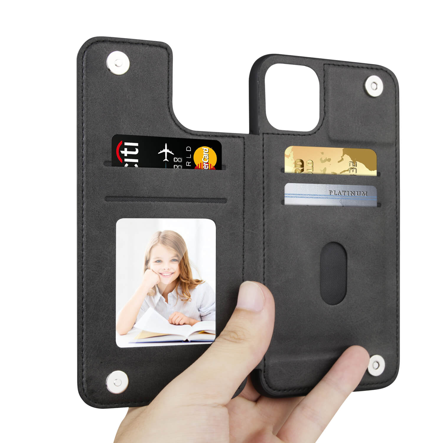 iPhone 6 Mika Series PU Leather Wallet Stand Case with Magnetic Close