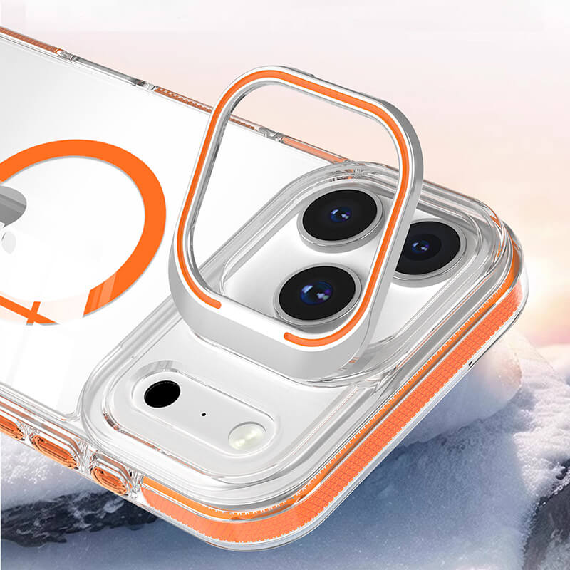 iPhone 17 Pro Max Rita Series Invisible Kickstand Crystal Clear Magsafe Case