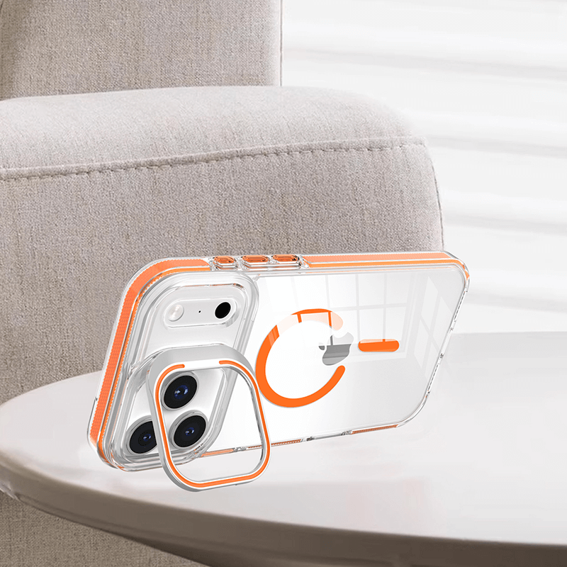 iPhone 17 Pro Max Rita Series Invisible Kickstand Crystal Clear Magsafe Case