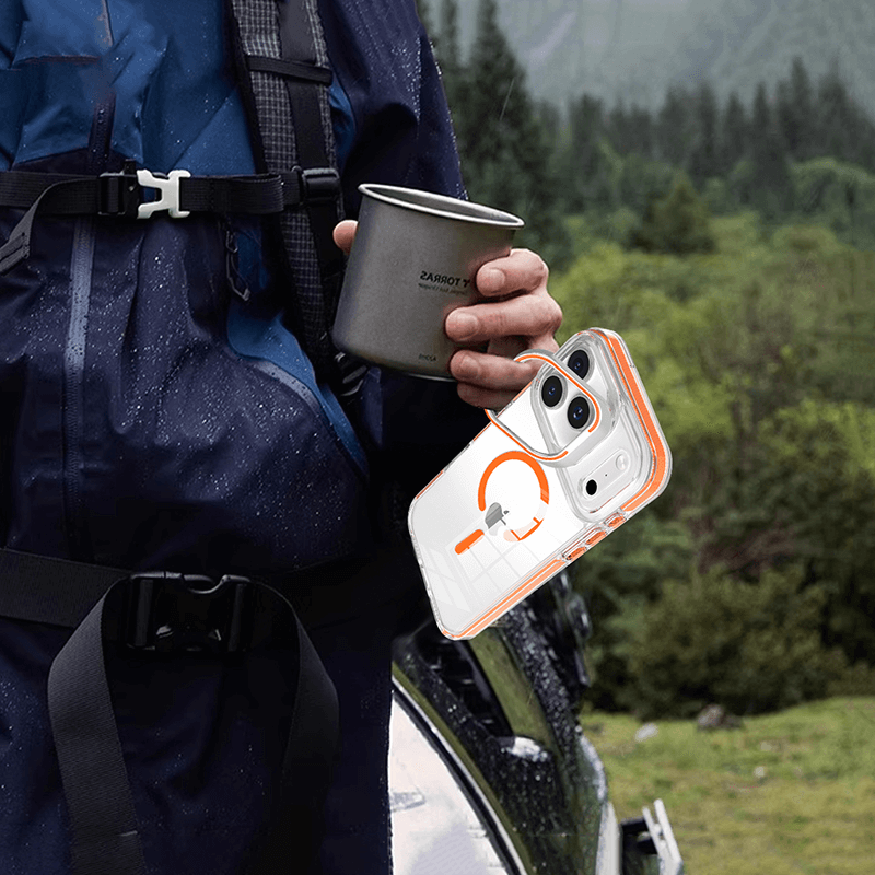 iPhone 17 Pro Max Rita Series Invisible Kickstand Crystal Clear Magsafe Case