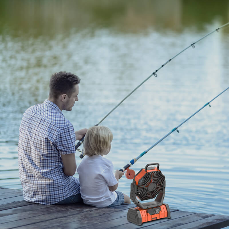 Mobie 3-in-1 Multi-Function Camping Fan with LED Lighting & 10000mAh Power Bank