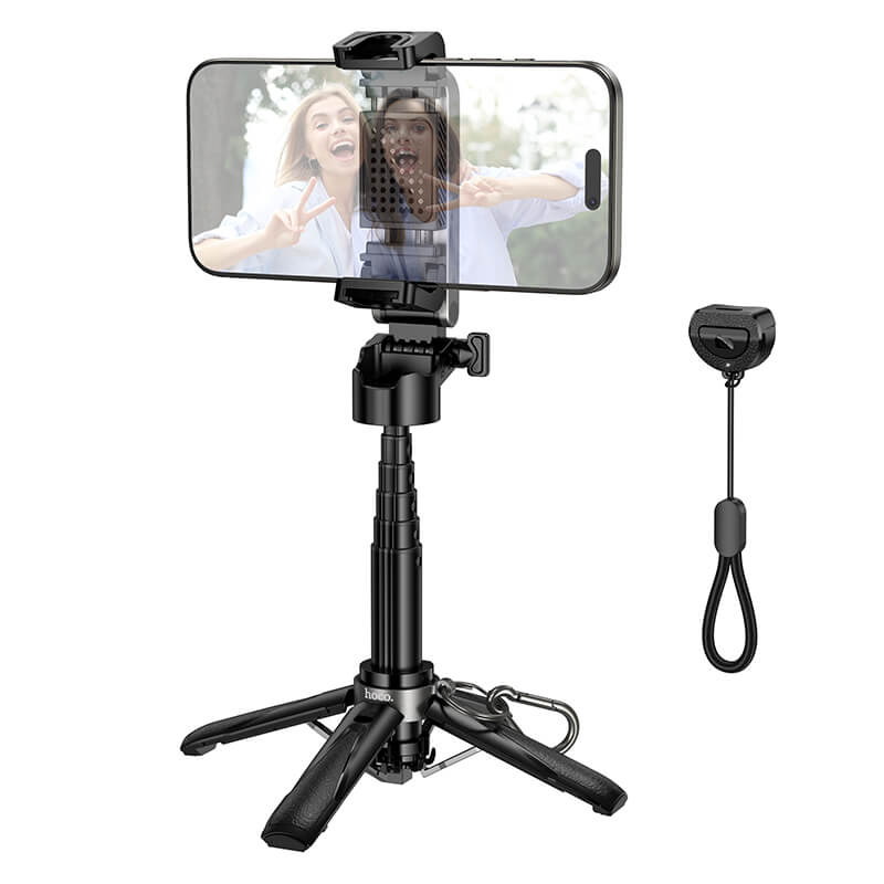 Hoco Selfie Stick Quadpod Desk Stand with Bluetooth Remote and Safety Strap K27