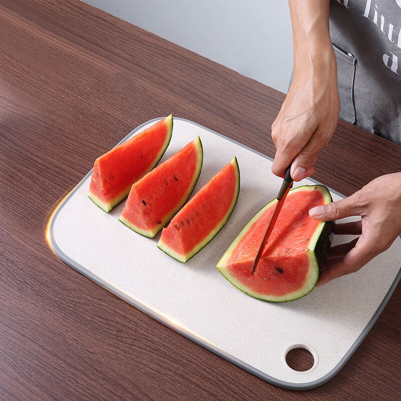 Mobie Antibacterial Wheat Straw Cutting Board Knife Friendly Eco Kitchen Board E1805