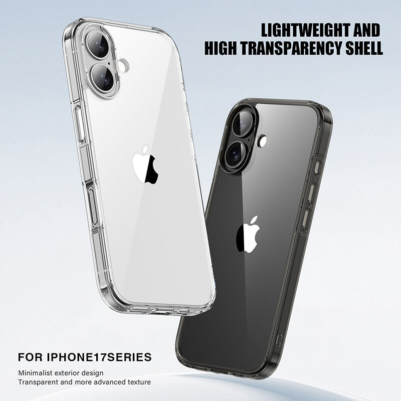 iPhone 17 Aurora Series Crystal Transparent Phone Case