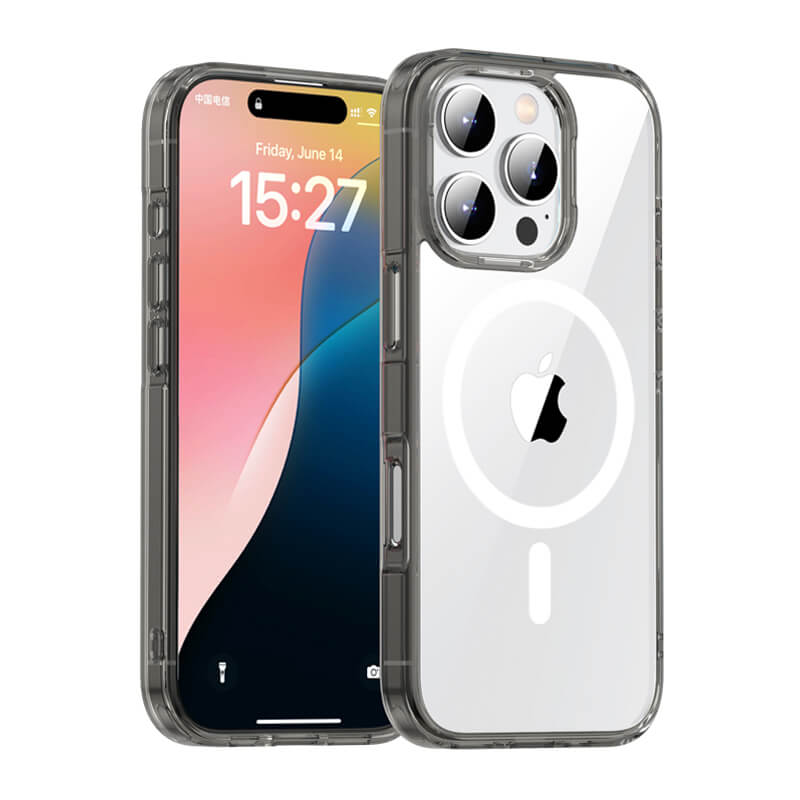 Aurora Series Crystal Transparent Magnetic Phone Case for Samsung S23 Ultra