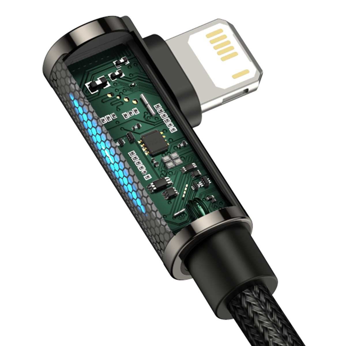 Baseus Legend Series Elbow Fast Charging Data Cable USB to iP 2.4A 1m Black