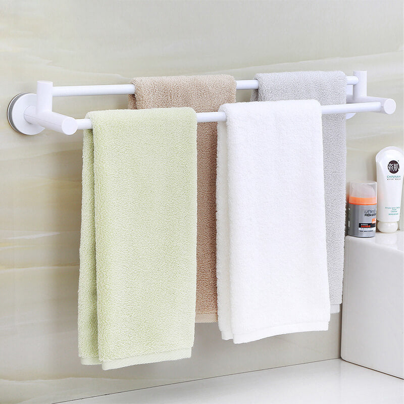 Mobie Vacuum Suction Wall Mount Double Layer Towel Rack E1609