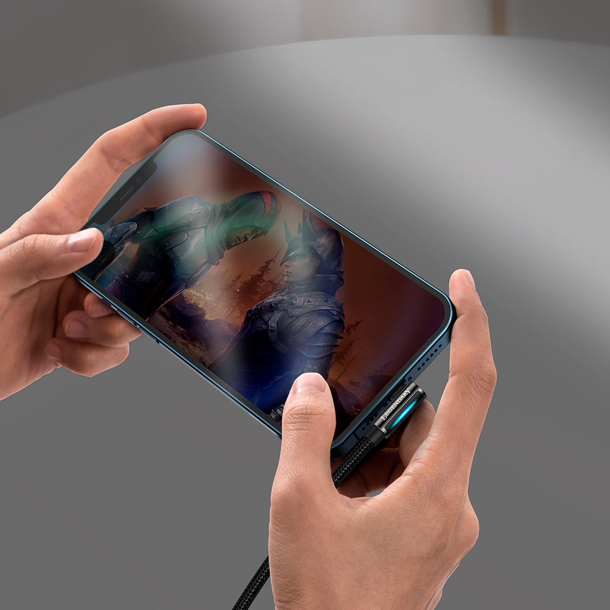 Baseus Legend Series Elbow Fast Charging Data Cable USB to iP 2.4A 1m Black