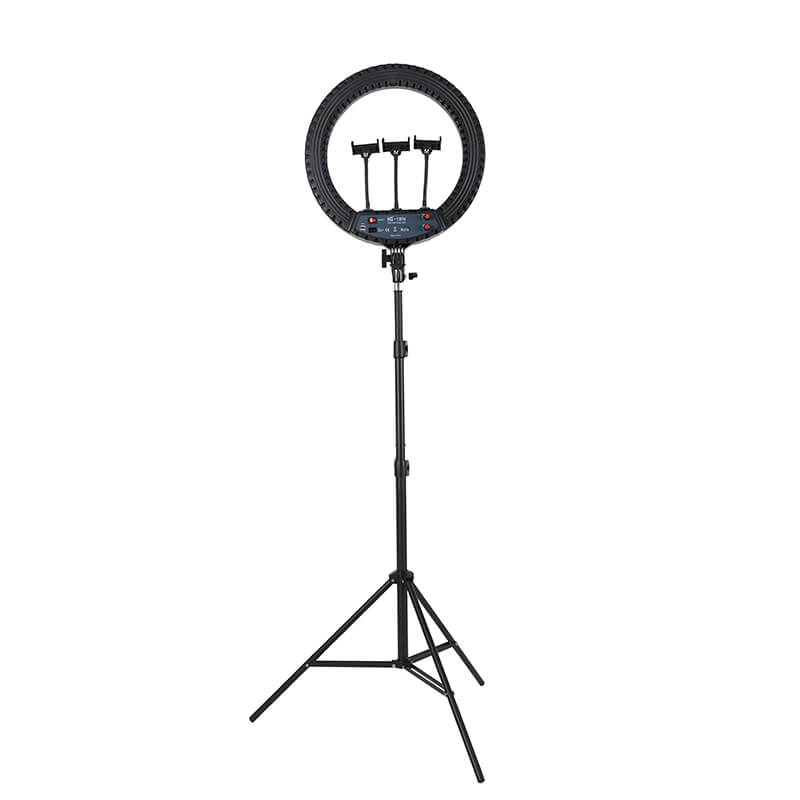 HQ 18 inch(46cm) LED Soft Ring Light with 1.9M Tripod Stand & 3 Phone Holders