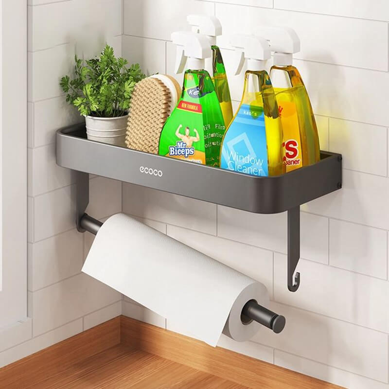 Mobie No Drill Install Multi Function Kitchen Wall Mounted Shelf E24037