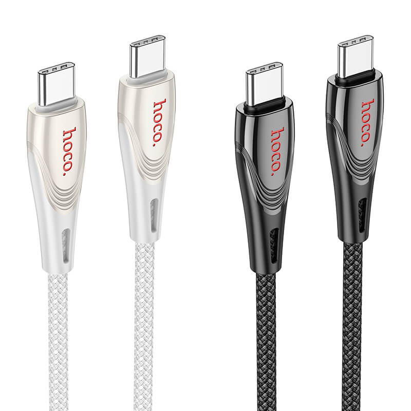 Hoco Nylon Braided Type-C to Type-C 60W Fast Charging Data Cable 1.2m U133