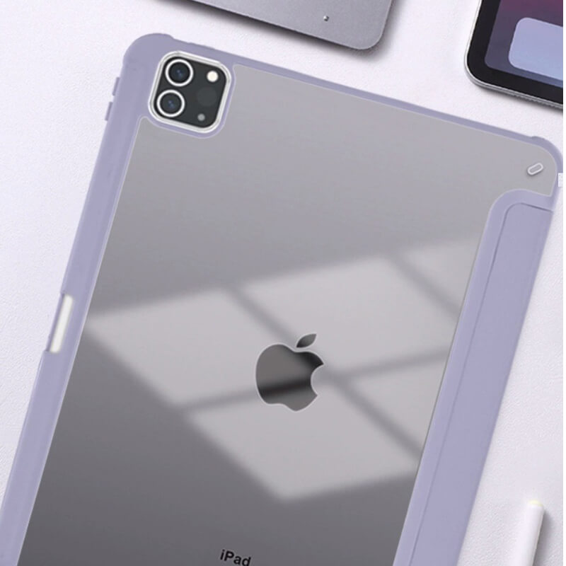 iPad 5th 9.7 2017 Silicone Flip Case with Built-in Pen Slot
