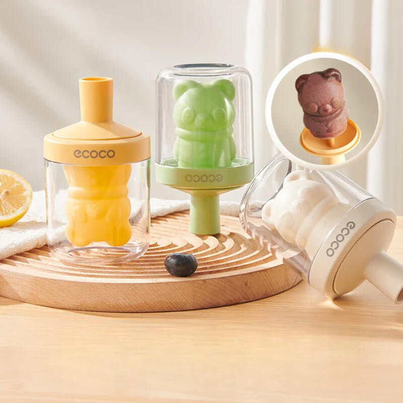 Mobie 3-Pack Leak Proof Koala Bear Ice Pop Molds with Drip Guard Base E25021