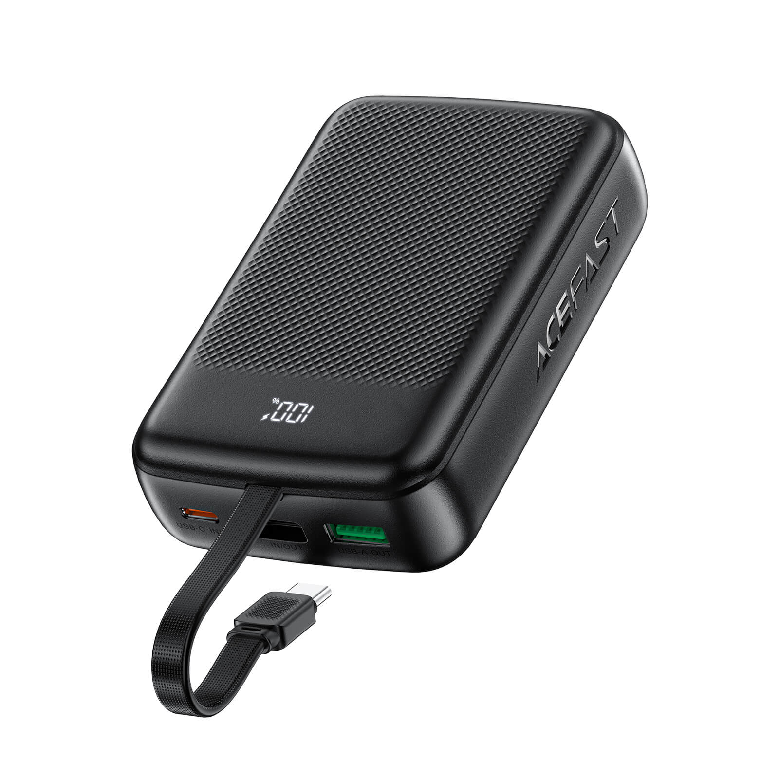 Acefast 20000mAh PD 22.5W Fast Charging Power Bank with Built-in Type-C Cable M14