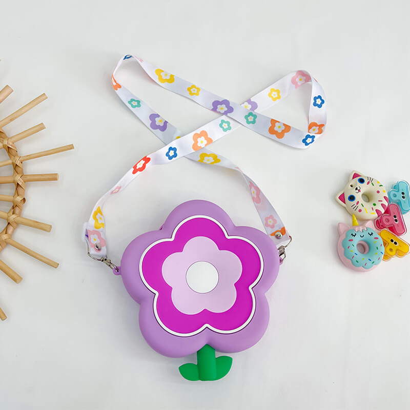 Flower Q Uncle Silicone Children's Crossbody Bags Phone Bag