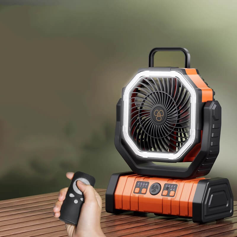 Mobie 3-in-1 Multi-Function Camping Fan with LED Lighting & 10000mAh Power Bank